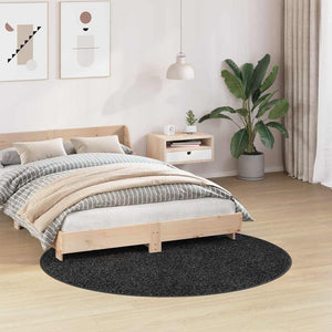 Dunkelgrauer Shaggy Teppich 160x160cm