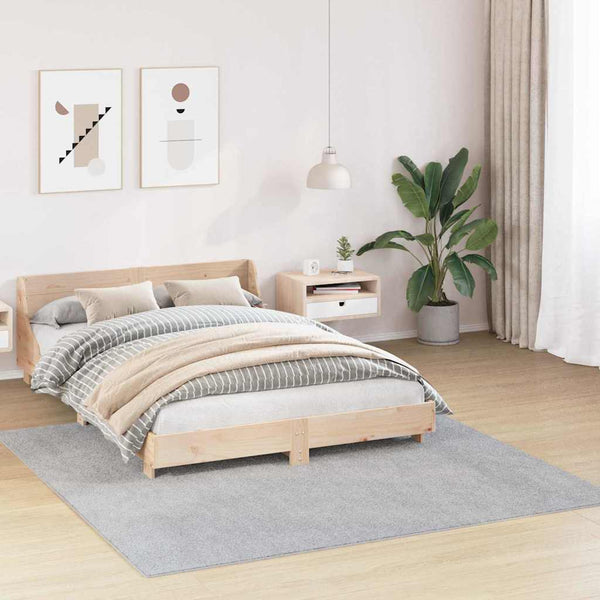 Grauer Shaggy Teppich 200x200 cm