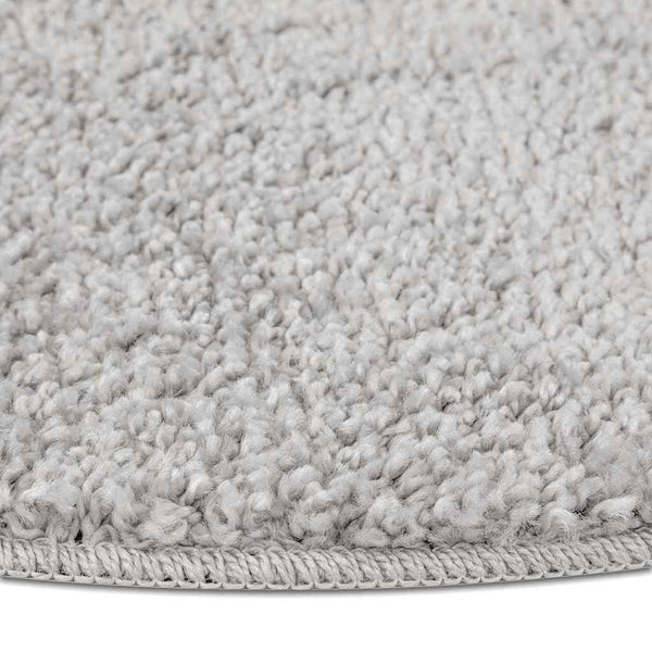 Grauer Shaggy Teppich, 120x120 cm
