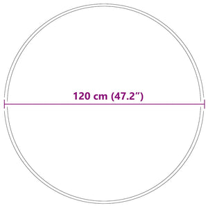 Grauer Shaggy Teppich, 120x120 cm