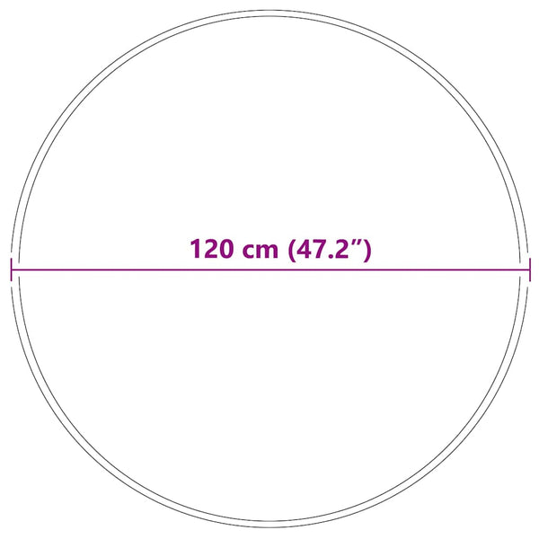 Grauer Shaggy Teppich, 120x120 cm