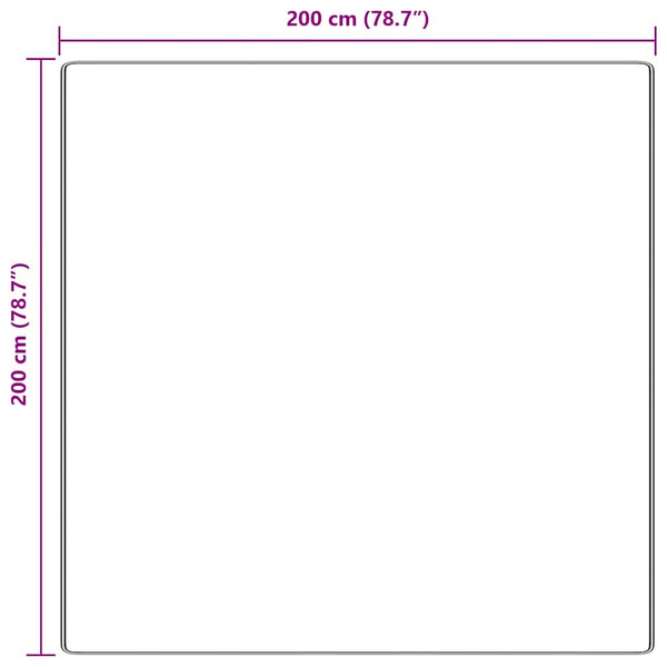 Creme Shaggy Teppich 200x200 cm