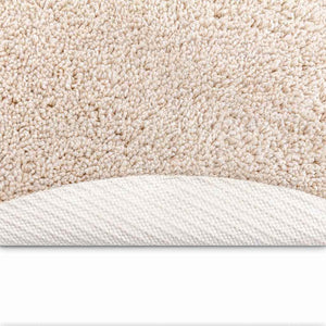 Creme Shaggy Teppich Rutschfest 120x120 cm
