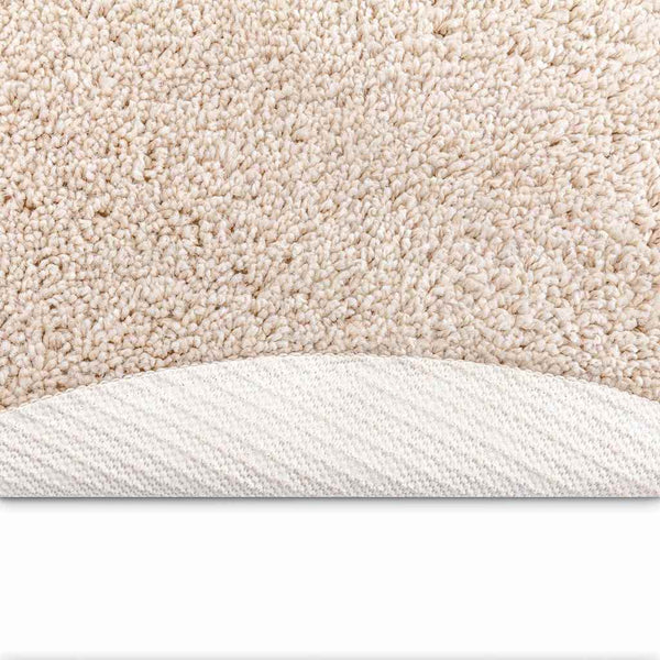 Creme Shaggy Teppich Rutschfest 120x120 cm