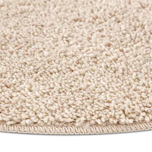 Creme Shaggy Teppich Rutschfest 120x120 cm