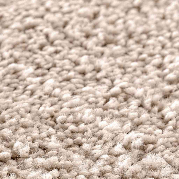 Anti-Rutsch Shaggy Teppich Creme 160x160 cm