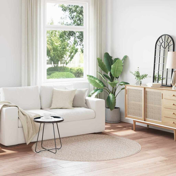 Anti-Rutsch Shaggy Teppich Creme 160x160 cm