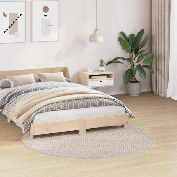 Anti-Rutsch Shaggy Teppich Creme 160x160 cm