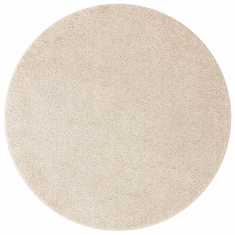 Anti-Rutsch Shaggy Teppich Creme 160x160 cm