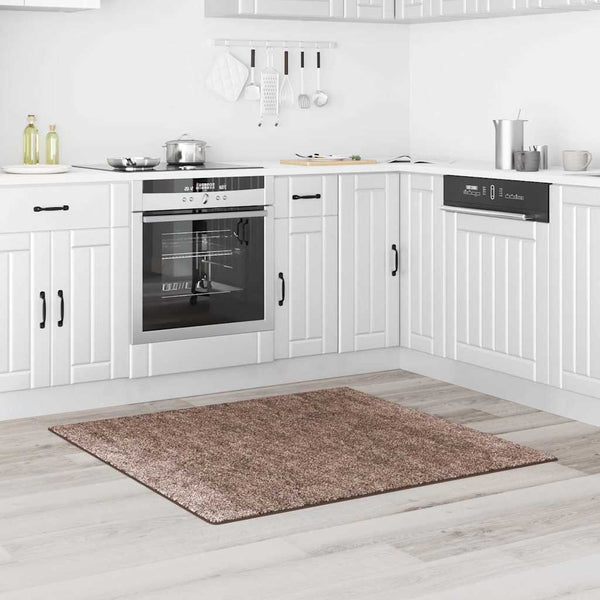 Braun Shaggy Teppich Rutschfest 120x120cm