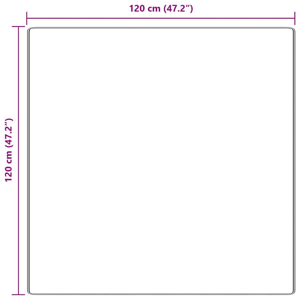 Braun Shaggy Teppich Rutschfest 120x120cm