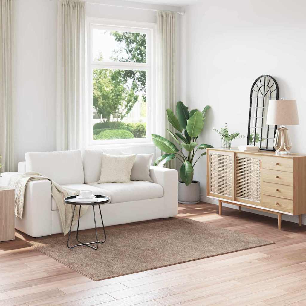 Braun Shaggy Teppich 140x200 cm