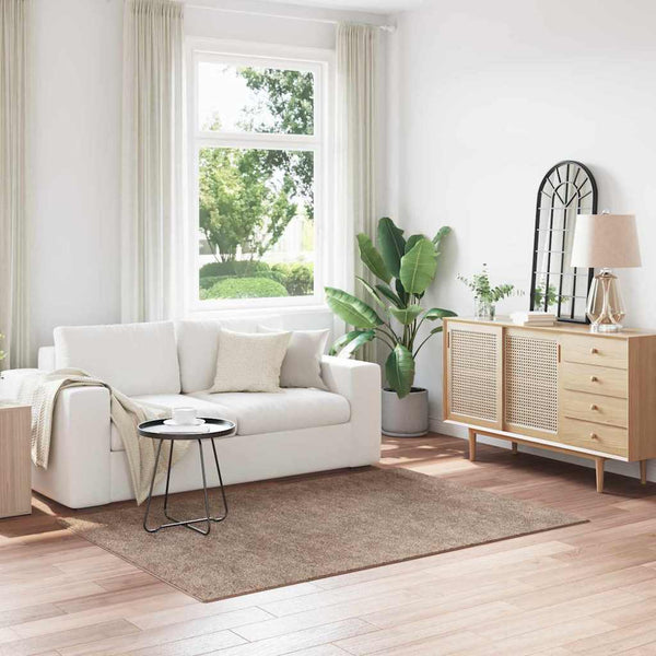 Braun Shaggy Teppich 140x200 cm