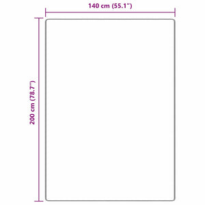 Braun Shaggy Teppich 140x200 cm