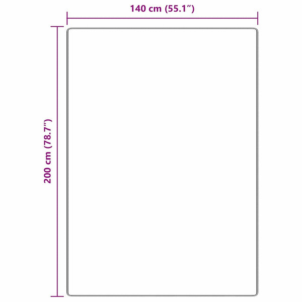 Braun Shaggy Teppich 140x200 cm