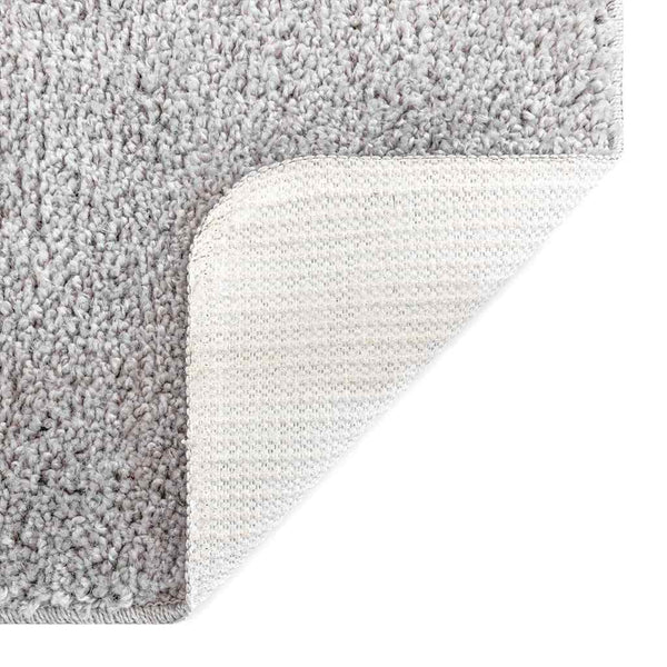 Rutschfeste Badematte Grau mit Toilettenausschnitt