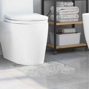 Rutschfeste Badematte Grau mit Toilettenausschnitt