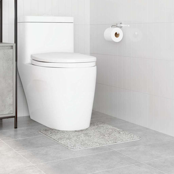 Rutschfeste Badematte Grau mit Toilettenausschnitt