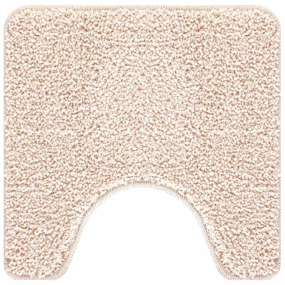 Rutschfeste Badematte Creme mit Toilettenausschnitt