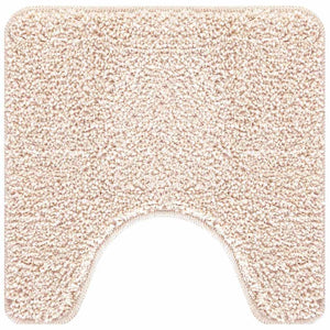 Rutschfeste Badematte Creme mit Toilettenausschnitt