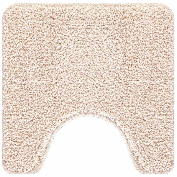Rutschfeste Badematte Creme mit Toilettenausschnitt
