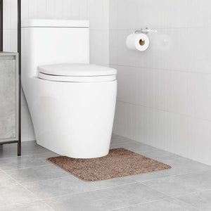 Rutschfeste Badematte Braun mit Toilettenausschnitt