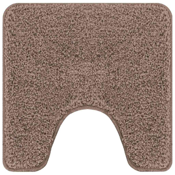 Rutschfeste Badematte Braun mit Toilettenausschnitt
