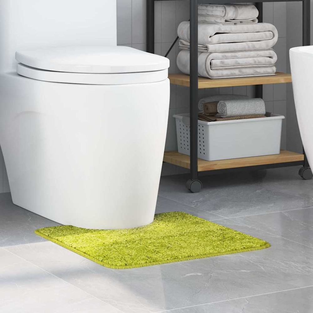 Rutschfeste Badematte Grün mit Toilettenausschnitt
