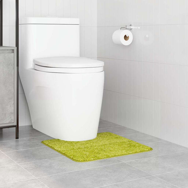 Rutschfeste Badematte Grün mit Toilettenausschnitt