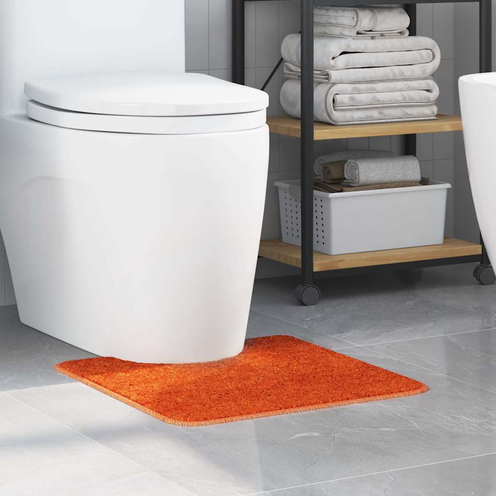 Rutschfeste Badematte Orange mit Toilettenausschnitt