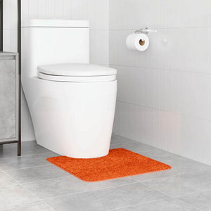 Rutschfeste Badematte Orange mit Toilettenausschnitt