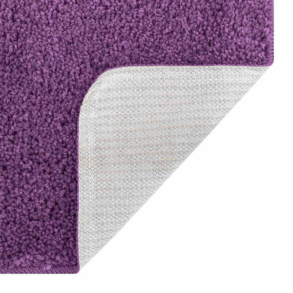 Rutschfeste Badematte Lila mit Toilettenausschnitt