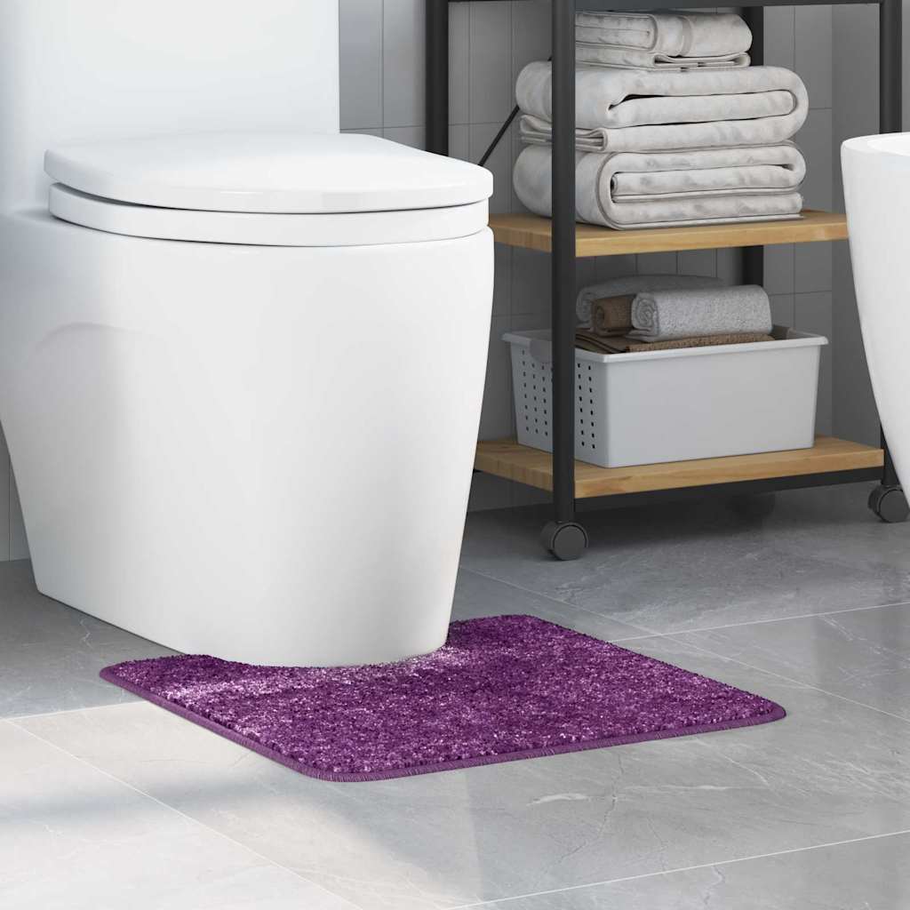 Rutschfeste Badematte Lila mit Toilettenausschnitt