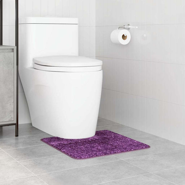 Rutschfeste Badematte Lila mit Toilettenausschnitt