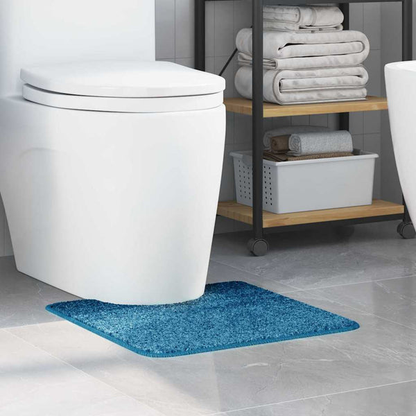 Rutschfeste Badematte Blau mit Toilettenausschnitt