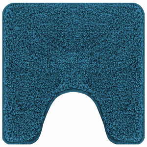 Rutschfeste Badematte Blau mit Toilettenausschnitt