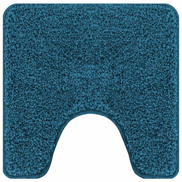 Rutschfeste Badematte Blau mit Toilettenausschnitt