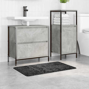 Rutschfeste Badematte Dunkelgrau 50x80 cm
