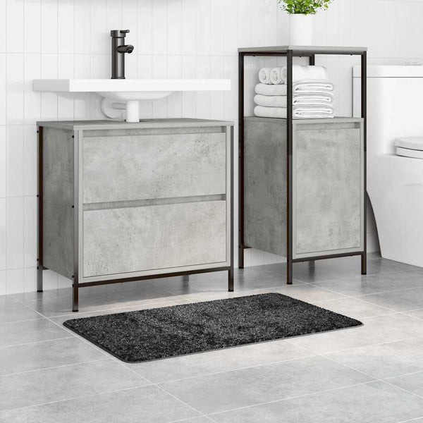Rutschfeste Badematte Dunkelgrau 50x80 cm