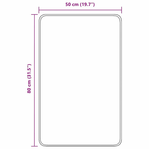 vidaXL Tapis de bain antidérapant Rouge 50 x 80 cm PP