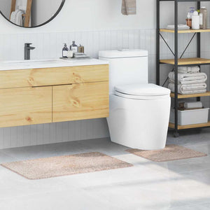 Anti-Rutsch Badematten Set Creme 2-teilig