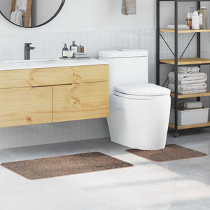 Anti-Rutsch Badematten Set Braun 2-teilig