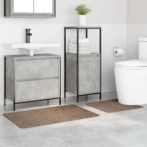 Anti-Rutsch Badematten Set Braun 2-teilig