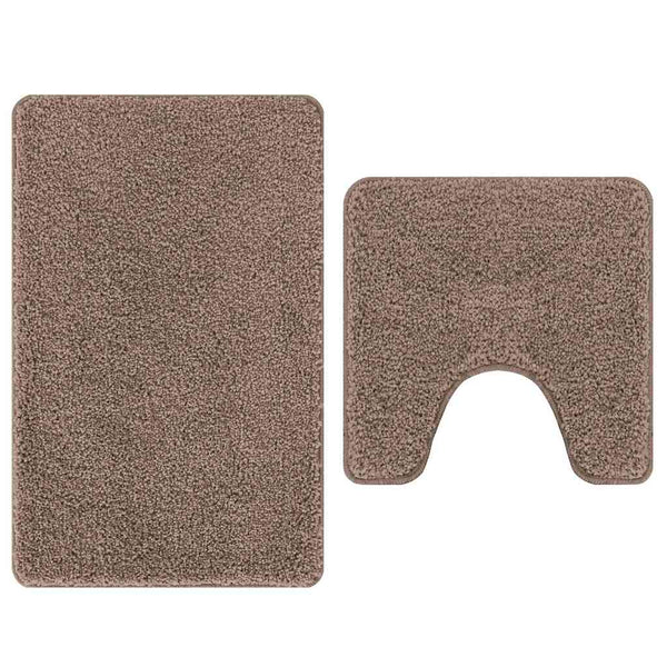 Anti-Rutsch Badematten Set Braun 2-teilig