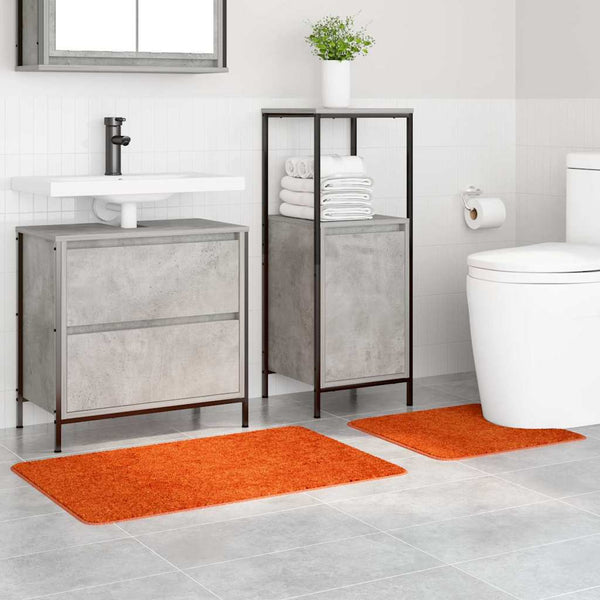 vidaXL Tapis de bain antidérapants 2 pcs Orange PP