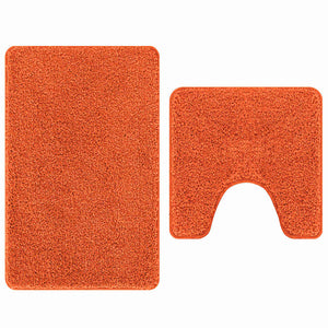vidaXL Tapis de bain antidérapants 2 pcs Orange PP
