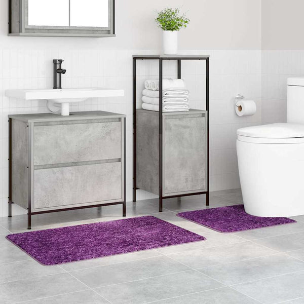 Anti-Rutsch Badematten Set Lila, 2-teilig