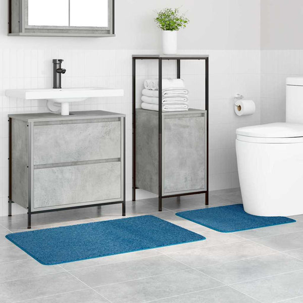 Anti-Rutsch Badematten Set Blau, 2-teilig