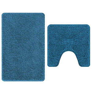 Anti-Rutsch Badematten Set Blau, 2-teilig