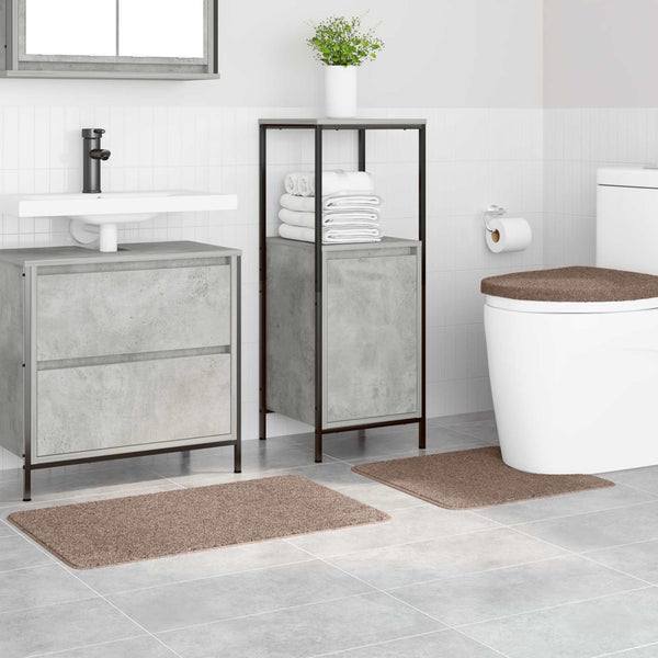 Anti-Rutsch Badematten Set Braun 3-teilig